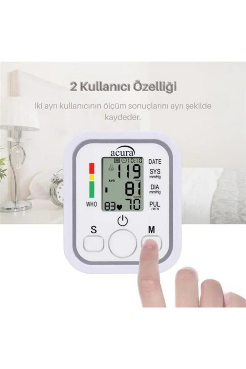 AC-463K Türkçe Konuşan Çift Kullanıcı Özellikli Koldan Tansiyon Aleti