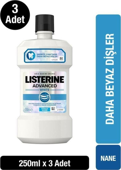 Advanced White Hafif Tat Nane Aromali Ağiz Bakim Suyu 250 Ml X3