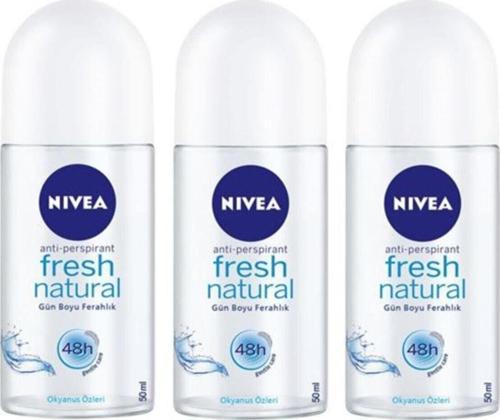 Roll On Kadın 50 ml Fresh Natural 3 Adet
