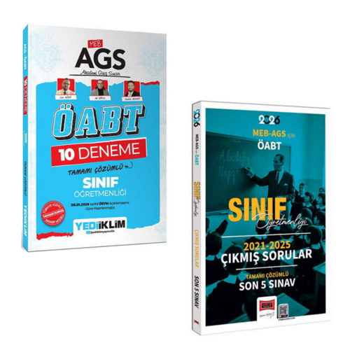 Yediiklim MEB AGS ÖABT Sınıf Öğretmenliği 10 Deneme & ÖABT Sınıf Öğretmenliği 2021-2025 Son 5 Sınav Çıkmış Sorular Yargı
