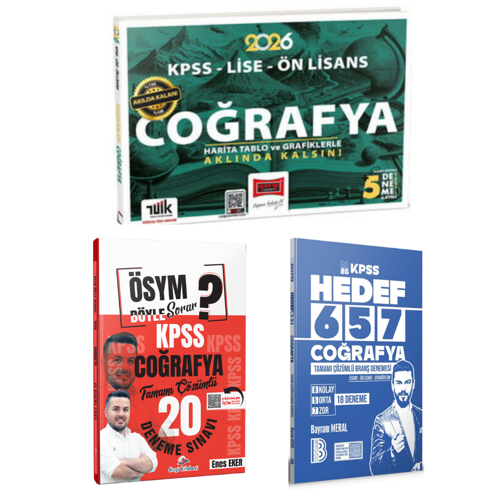 Benim Hocam 2026 KPSS Coğrafya Deneme & Dizgi Kitap KPSS Coğrafya Deneme & Yargı KPSS Coğrafya Harita Tablo ve Grafikler