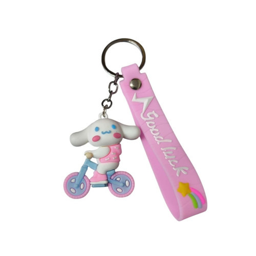 Renkli Silikon Anahtarlıklar-Pembe Cinnamoroll