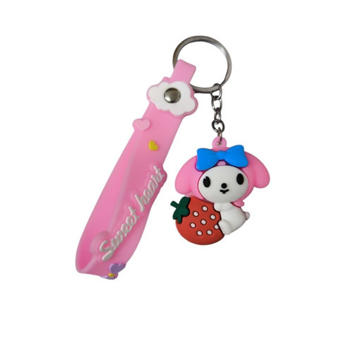 Renkli Silikon Anahtarlıklar-Pembe My Melody 2