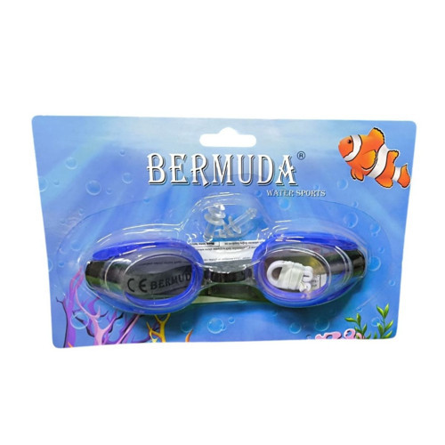 Yetişkin Vakumlu Yüzücü Gözlüğü Ve Kulak Tıkacı 208A-Lacivert