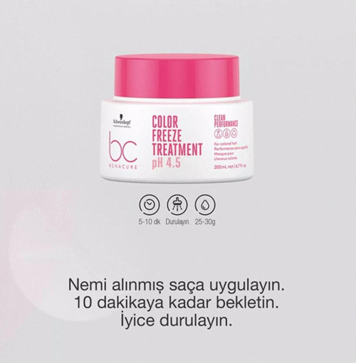Schwarzkopf Bc Bonacure Color Freeze Ph 4.5 Renk Koruyucu Vegan Saç Maskesi 200 Ml 3