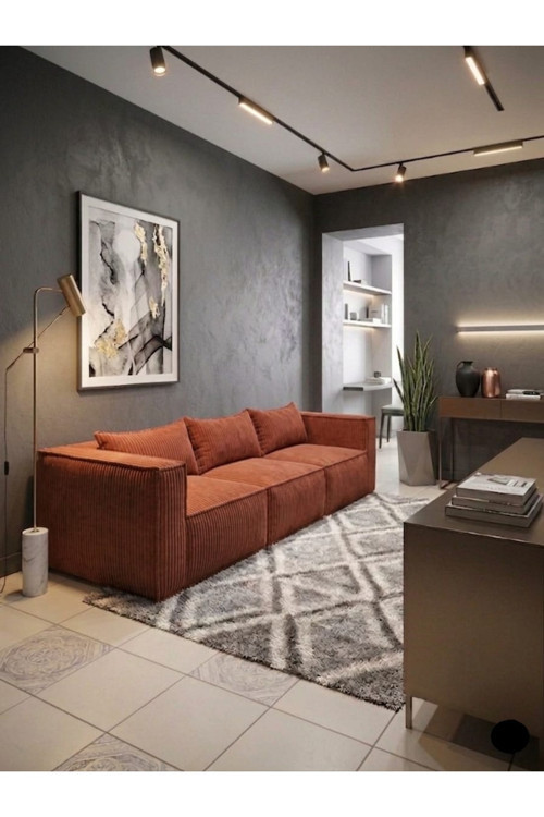 Tamamen Sünger Fermuarlı Yıkanabilir Kılıflı Koltuk Kanepe