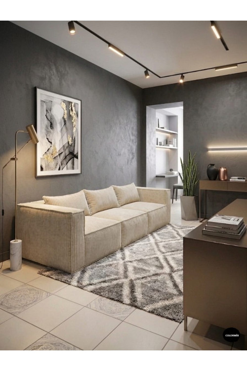 Tamamen Sünger Fermuarlı Yıkanabilir Kılıflı Koltuk Kanepe