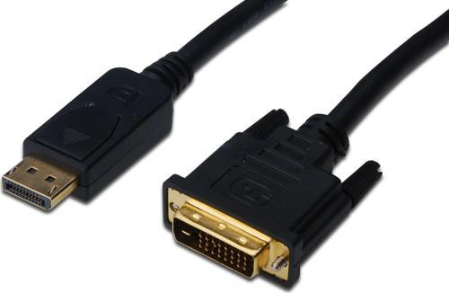 DisplayPort (DP) &lt;-&gt; DVI Kablosu,  DP Erkek - DVI (24+1) Erkek, 3 metre, DP 1.1 uyumlu, AWG28,