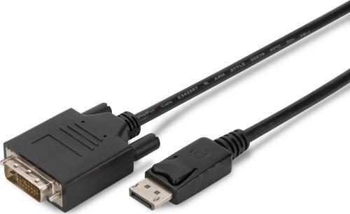 DisplayPort (DP) &lt;-&gt; DVI Kablosu, DP Erkek - DVI (24+1) Erkek, 2 metre, kilit mekanizmalı,   A