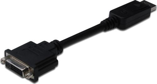 DisplayPort (DP) &lt;-&gt; DVI-I Adaptörü, Kablolu, DP Erkek - DVI-I (24+5) Dişi, 0.15 metre, kilit 
