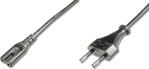Mains Güç Kablosu, Euro C7 erkek &lt;==&gt; Euro C7 dişi, 1.80 metre, H03VVH2-F 2G 0.75qmm
