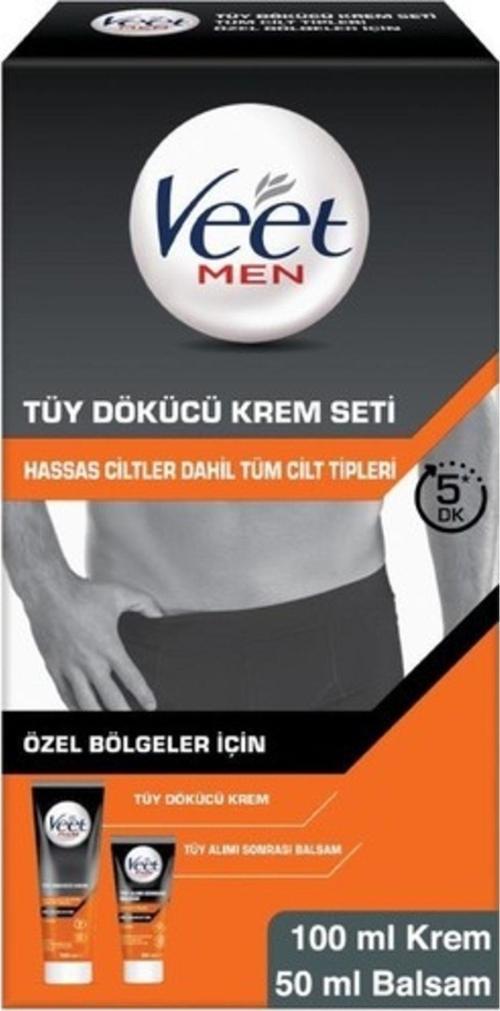 Erkek Özel Bölgeler İçin Tüy Dökücü Krem Seti 100+50 ml