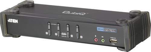 4 port&#039;lu USB 2.0 DVI KVMP™ Switch + 2 portlu USB (2.0) Hub, Masaüstü Tip, KVM bağlantı kablosu