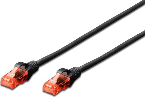 CAT. 6 Patch Kablo, U/UTP, 10 metre, AWG 26, Siyah Renk, LSZH