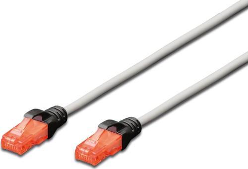 CAT6 U/UTP Cross Patch Kablosu, AWG 26, 10 metre, gri renk, koruma kılıfı siyah renk, LSZH