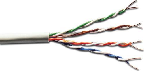 Category 6 (Cat. 6) U-UTP Data Kablosu&lt;br&gt;CCA &lt;br&gt;AWG 23/1&lt;br&gt;Gri renk&lt;br&