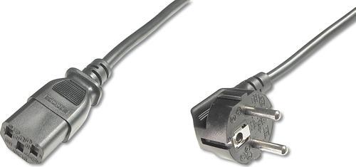Güç Kablosu, Schuko-C13, 2,5 metre, 10A 250V, siyah renk, H05VV F 0.75x3 Schuko C