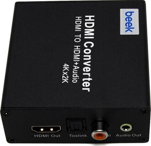HDMI &lt;-&gt; HDMI + Ses Sinyal Çeviricisi,  1 x HDMI giriş, 1 x HDMI çıkış + Toslink ses çıkı