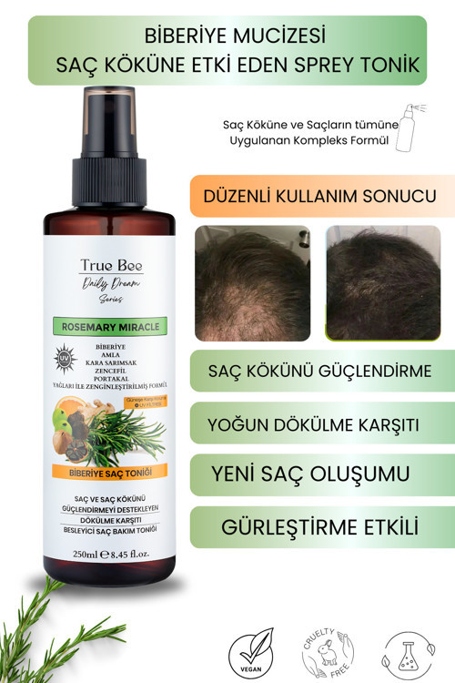 Daily Dream Series | Saç Oluşumunu Destekleyen Kök Güçlendirici Biberiye Kompleks Tonik 250 Ml
