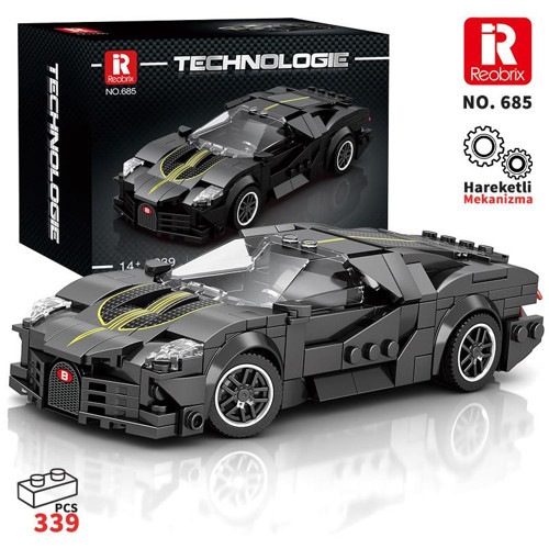 Creator 685 Bugatti La Voiture Noire Spor Araba Yaratıcı Yapı Blok Seti Building Blocks - 339 Parça