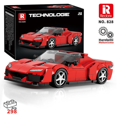 Technic 828 Ferrari J50 Spor Araba Yaratıcı Yapı Blok Seti Building Blocks - 298 Parça
