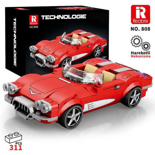 Creator 808 Chevrolet Corvette C1 Spor Araba Yaratıcı Yapı Blok Seti Building Blocks - 311 Parça