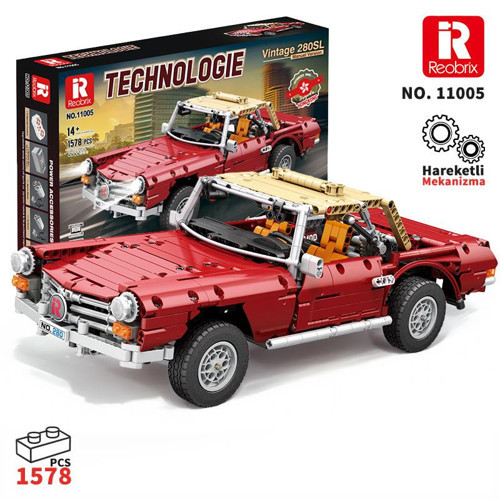 Technic 11005 Mercedes Benz 280SL Araba Yaratıcı Yapı Blok Seti Building Blocks - 1578 Parça