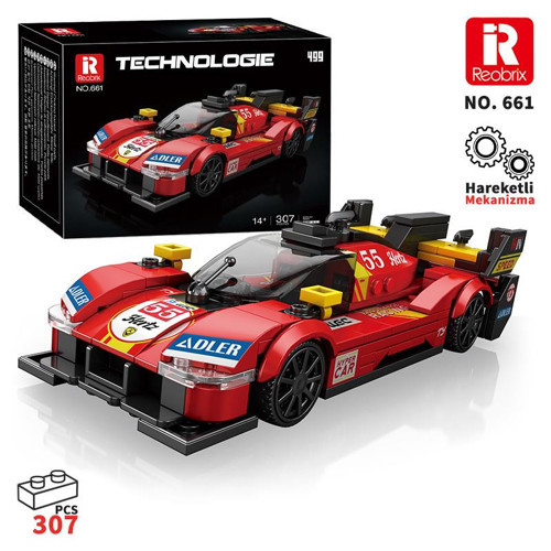 Technic 661 Ferrari 499P Spor Araba Yaratıcı Yapı Blok Seti Building Blocks - 307 Parça