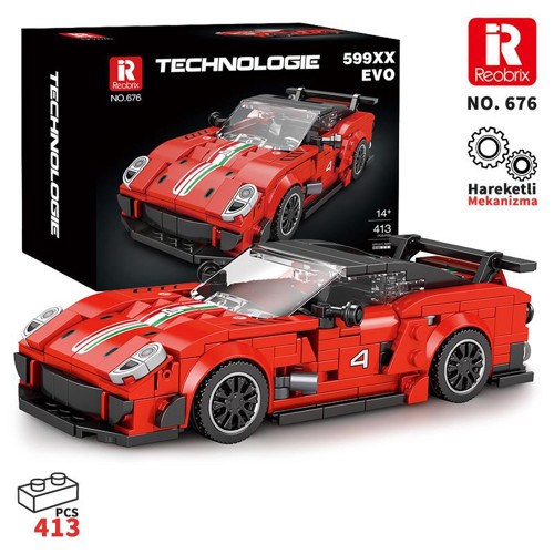 Creator 676 Ferrari 599XX Spor Araba Yaratıcı Yapı Blok Seti Building Blocks - 413 Parça
