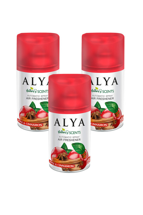 Nature'S Scents Apple & Cinnamon - Elma & Tarçın Oda Kokusu Yedek Makine Spreyi 250 Ml X3 Adet