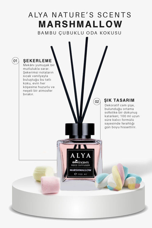 Nature'S Scents Marshmallow Bambu Çubuklu Oda Kokusu