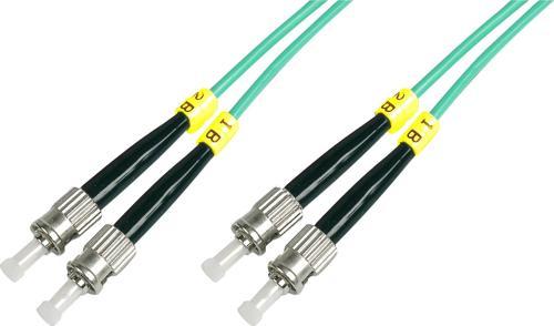 ST-ST Fiber Optic Patch Kablo,  Multimode OM3 50/125 Duplex, 3.0mm, LSZH, 2 metre