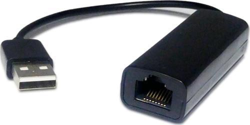 USB 2.0 Fast Ethernet Adaptörü, 1 x 10/100 RJ45 Dişi Yuva, USB-A Erkek Konnektör (bilgisayar ba