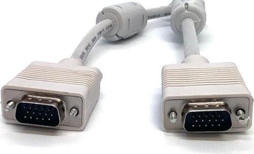 VGA Monitör Kablosu, DSUB 15 erkek &lt;-&gt; DSUB 15 erkek, 5 metre, 3Coax/7C, 2x ferrite filtr