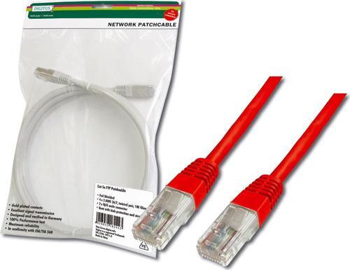 Patch Kablo, UTP, CAT. 5E, 15 metre, AWG 26/7, Kırmızı Renk, 3P sertifikalı