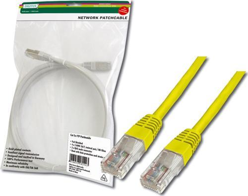 Patch Kablo, UTP, CAT. 5E, 15 metre, AWG 26/7, Sarı Renk, 3P sertifikalı