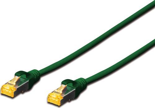 CAT 6A S-FTP Patch Kablosu, LSZH, Cu, AWG 26/7, 1 metre, yeşil renk
