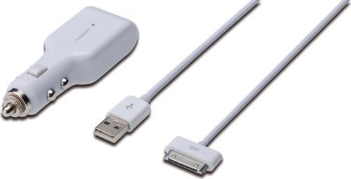 USB Araç İçi Çakmaklık Şarj Adaptörü  ve Şarj Kablosu,  1 x USB port, Giriş: 12-24V Çıkış: 5