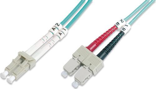 LC-SC Fiber Optik Patch Kablo, 20 metre, Multimode, Duplex, 50/125, OM3