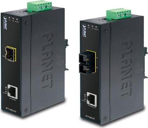 Endüstriyel Tip Media Converter<br>10/100Base-TX <-> 100Base-FX (SFP)<br>(-40~75 d