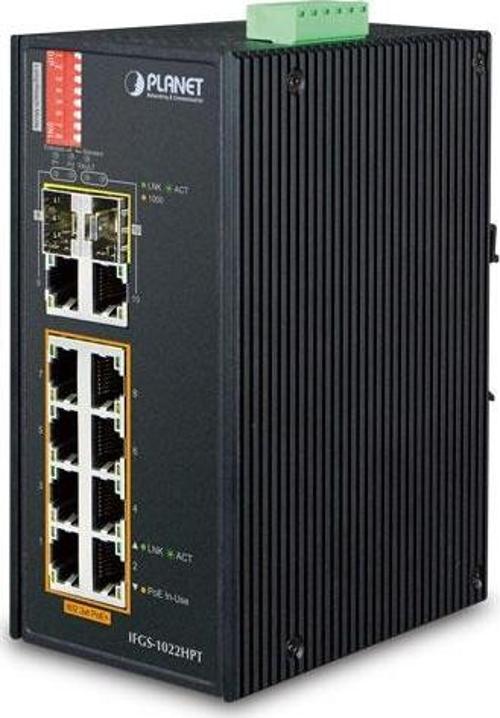 Endüstriyel Tip Yönetilemeyen PoE+ Switch (Industrial Unmanaged PoE+ Switch)&lt;br&gt;8-Port 10/100T