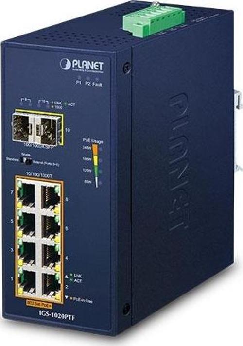Endüstriyel Yönetilemeyen PoE+ Switch (Industrial Unmanaged PoE+ Switch)&lt;br&gt;8-Port 10/100/1000