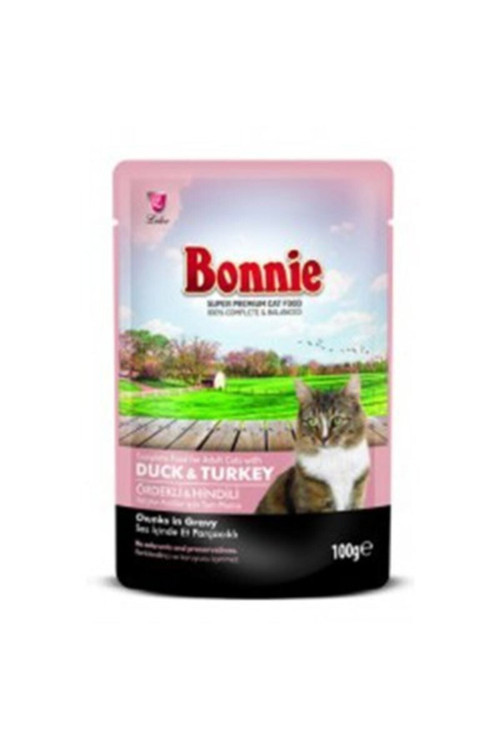 Ördekli ve Hindili Pouch Jelly Kedi Konserve 100 gr
