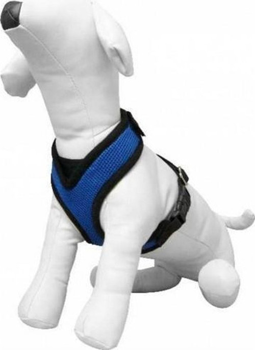 Mikrofiber Cırt Ayarlı Köpek Göğüs Tasması XSmall Mavi