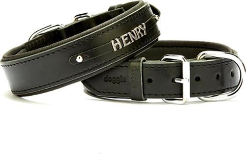 Konfor Deri İsimlikli Boyun Tasması 3,5X47-55Cm Siyah