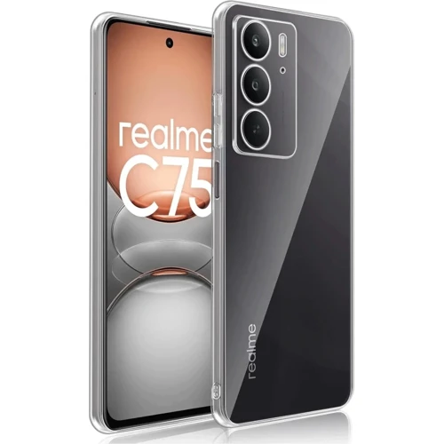 Realme C75 Kılıf Lüx Şeffaf Silikon