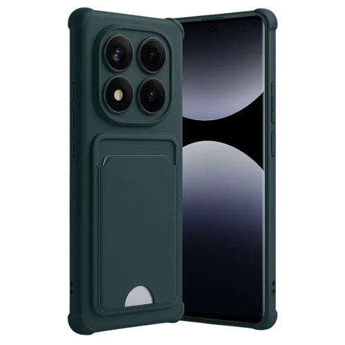Xiaomi Redmi Note 14 Pro 5g Kelvin Kartvizitli Silikon - Koyu Yeşil