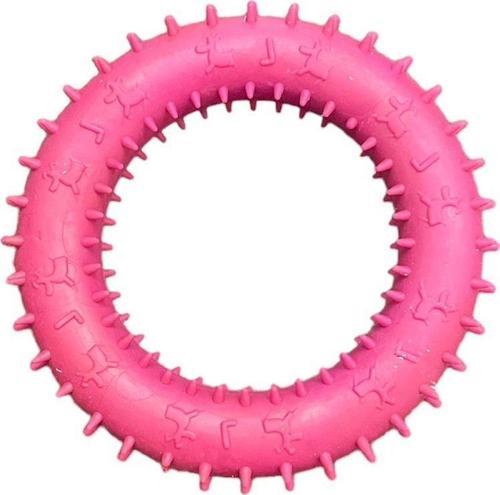 Plastik Dikenli Simit Köpek Oyuncağı Mor