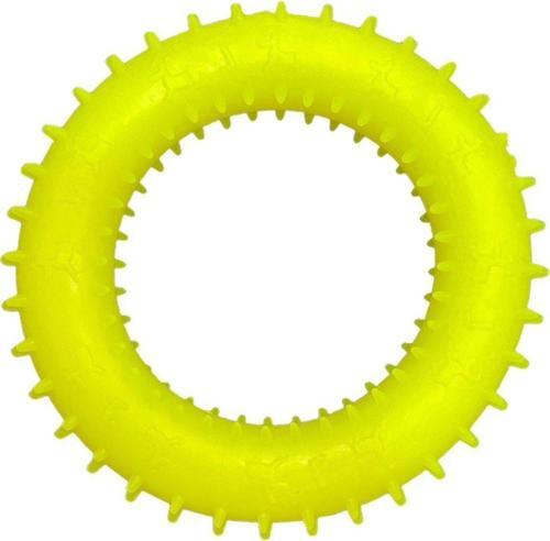 Plastik Dikenli Simit Köpek Oyuncağı Sarı