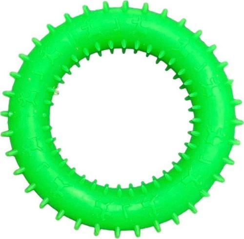 Plastik Dikenli Simit Köpek Oyuncağı Yeşil